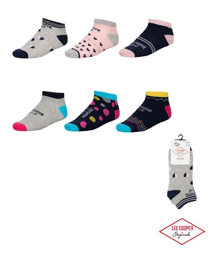 LEE COOPER Originals Sneaker Socks 3 Par