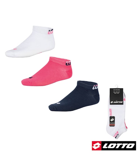 LOTTO Sneakerstrumpor Dam 3 Par Mix