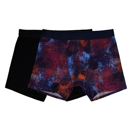 Boxer CROSSBOW Blå/Röd Splash/Svart 2 Pack
