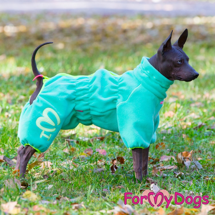 Suit Fleece Overall "Green" Tik "For My Dogs" - Swewa Pets