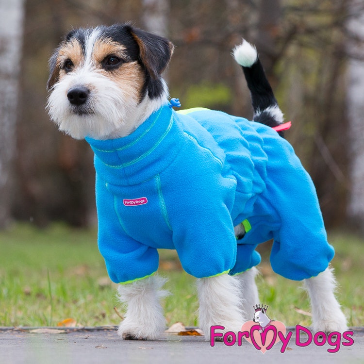 Suit Fleece Overall "Blue" Hane "For My Dogs" - Swewa Pets