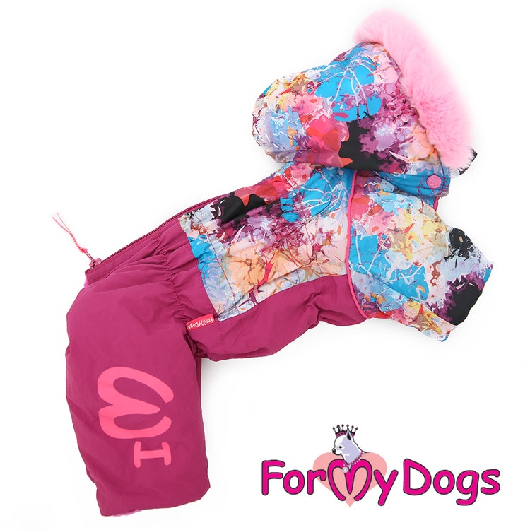 Varm Vinteroverall "Pink Pattern" Tik "For My Dogs"