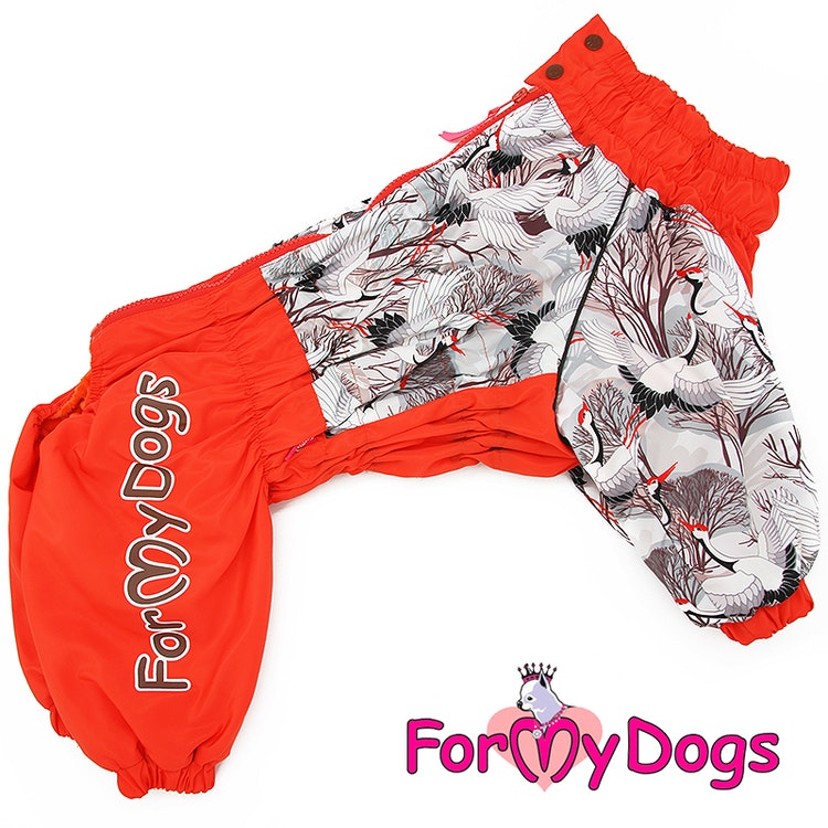 Varm Vinteroverall "Röd fågel" Tik " For My Dogs"