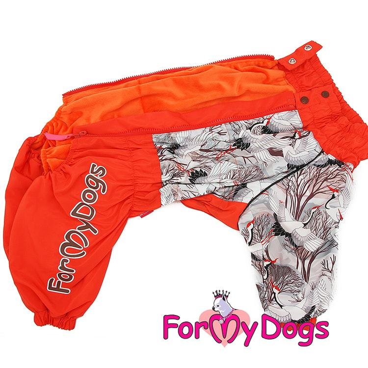 Varm Vinteroverall "Röd fågel" Tik " For My Dogs"