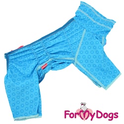 Kopia Duster tunn skyddsoverall "Blue Hexagon" Hane "For My Dogs"