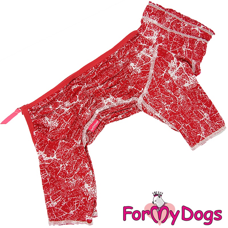 Duster tunn skyddsoverall "Röd Veins" Tik "For My Dogs"