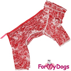 Duster tunn skyddsoverall "Röd Veins" Tik "For My Dogs"