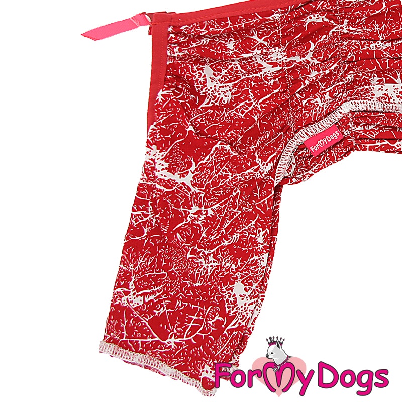 Duster tunn skyddsoverall "Röd Veins" Tik "For My Dogs"