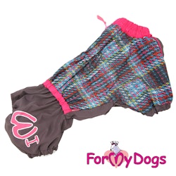 Vinteroverall "Grå/rosa" Tik "For My Dogs"