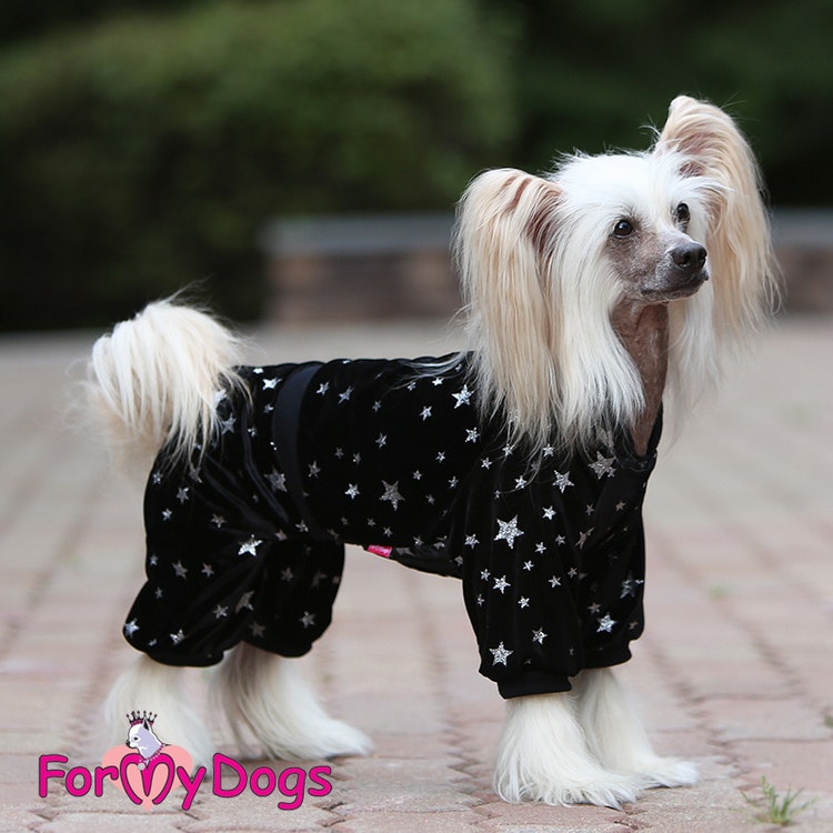 Varm Mysdress pyjamas overall "Svart Stjärna" UNISEX "For My Dogs"