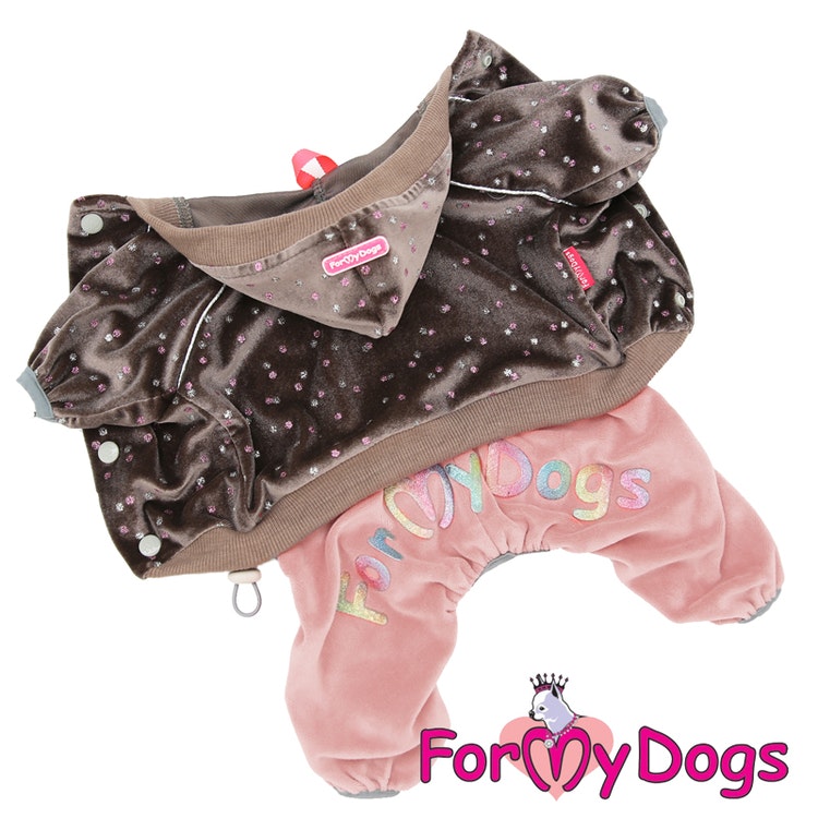 Mysdress pyjamas overall "Duo brun och rosa" UNISEX "For My Dogs"