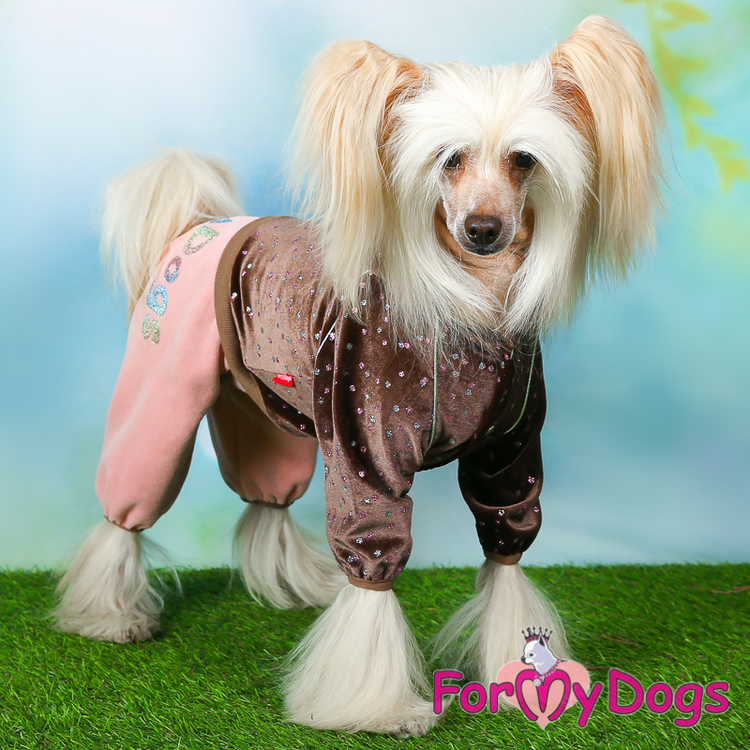 Mysdress pyjamas overall "Duo brun och rosa" UNISEX "For My Dogs"
