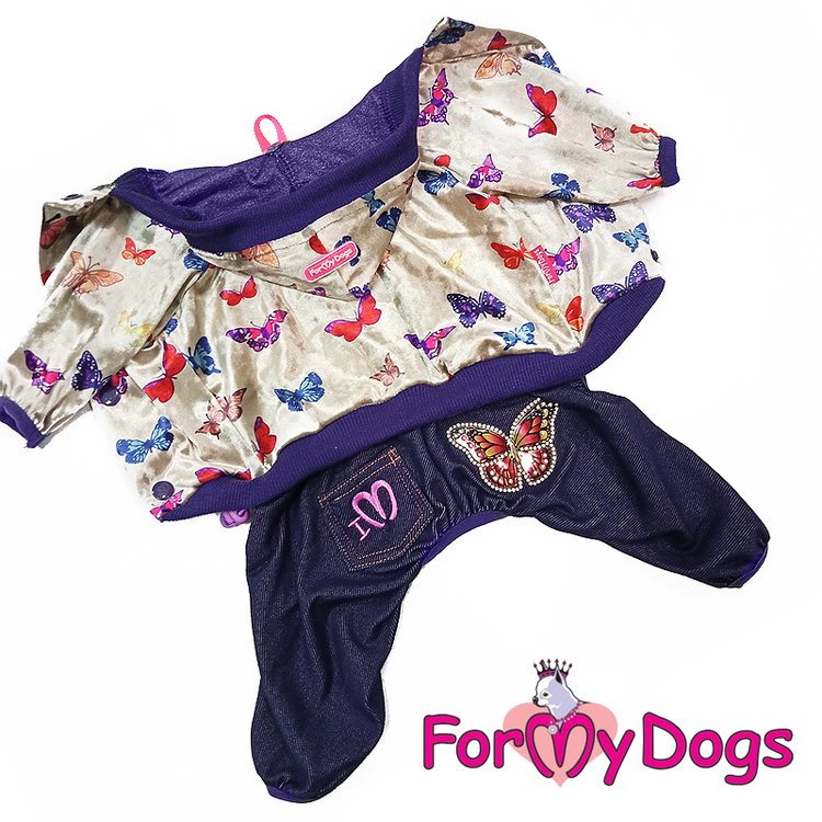 Suit Mysdress Pyjamas overall "Fjärilar" Unisex "For My Dogs" ej i lager