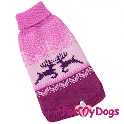 Stickad Tröja "Pink Reindeer" unisex "For My Dogs"