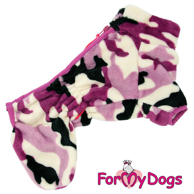 Varm Plysh/Fleece Overall "Pink Camo" Tik "For My Dogs"
