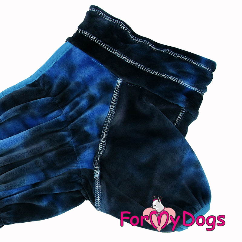 Varm Plysh/Fleece Overall "Dark Blue" hane "For My Dogs"