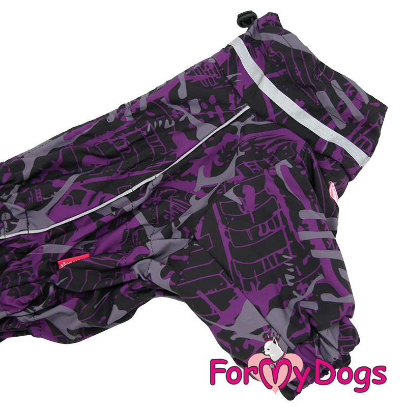 Varm Vinteroverall "Purple Abstract" Tik "For My Dogs"