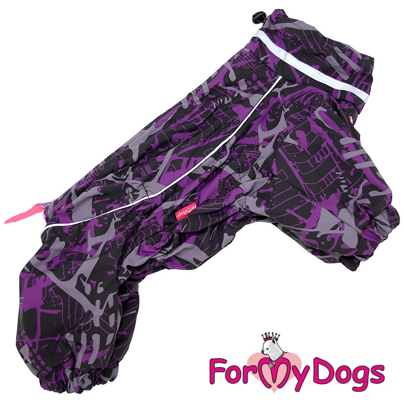 Varm Vinteroverall "Purple Abstract" Tik "For My Dogs"