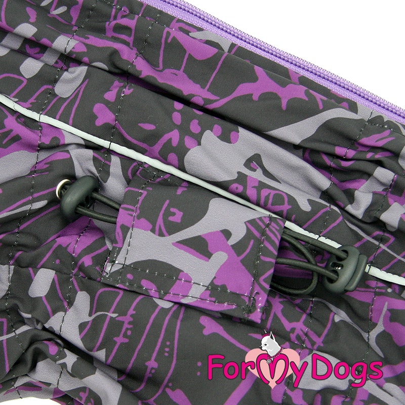 Varm Vinteroverall "Purple Abstract" Tik "For My Dogs"