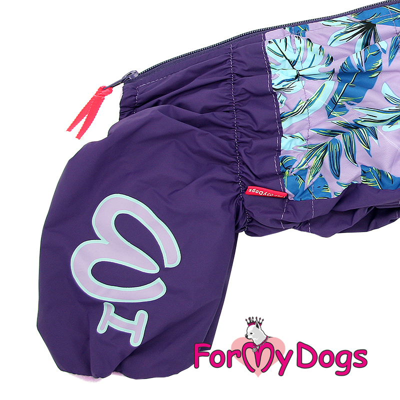 Vinteroverall "Purple Leaves" Tik "For My Dogs"