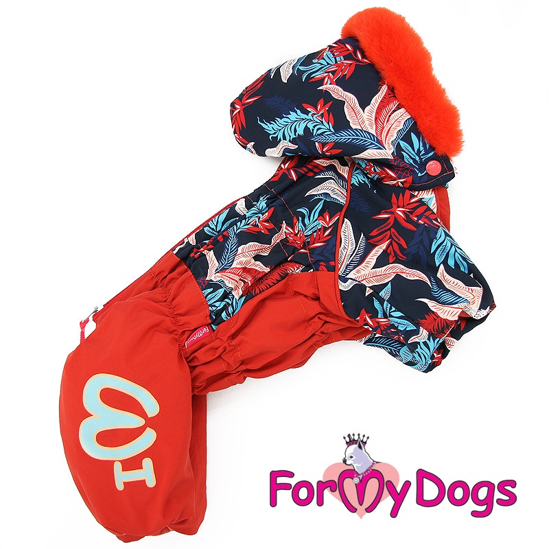 Varm Vinteroverall "Bright Red" Tik "For My Dogs"