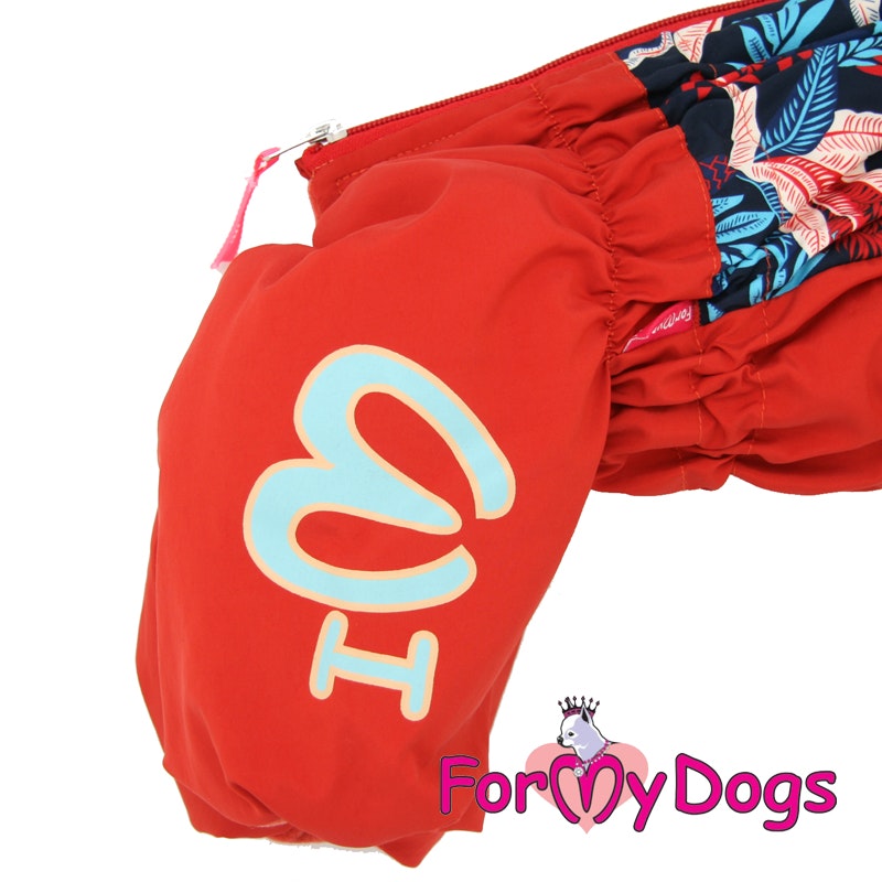 Varm Vinteroverall "Bright Red" Tik "For My Dogs"