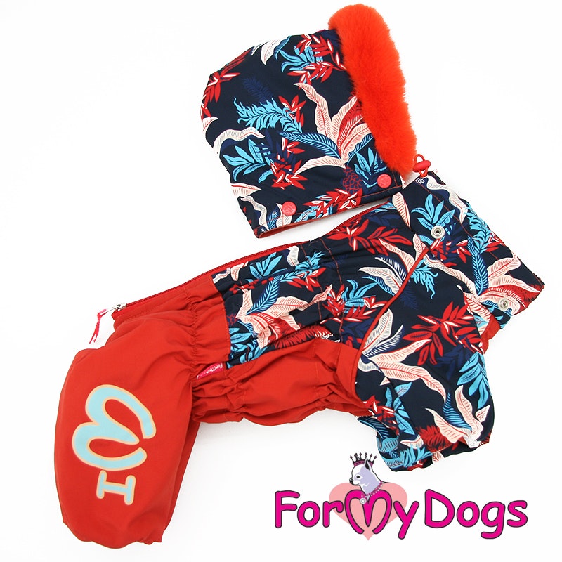 Varm Vinteroverall "Bright Red" Tik "For My Dogs"