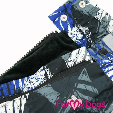Varm Vinteroverall "Black N Blue" Hane " For My Dogs"