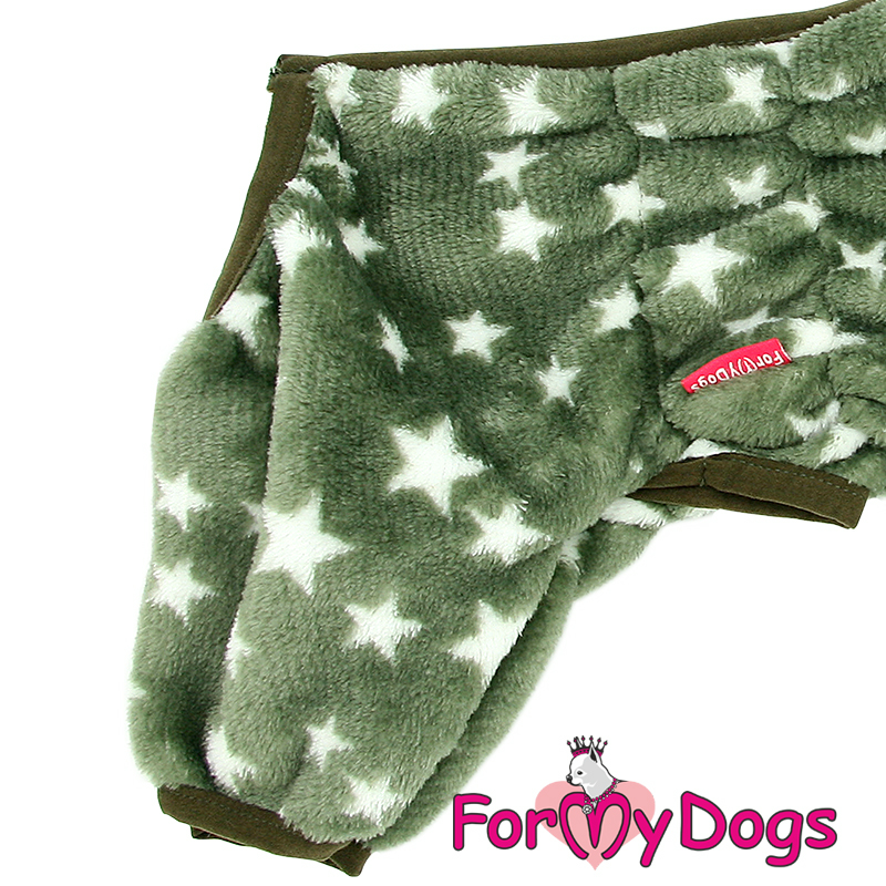 Varm Plysh/Fleece Overall "Emerald Stars" hane "For My Dogs"