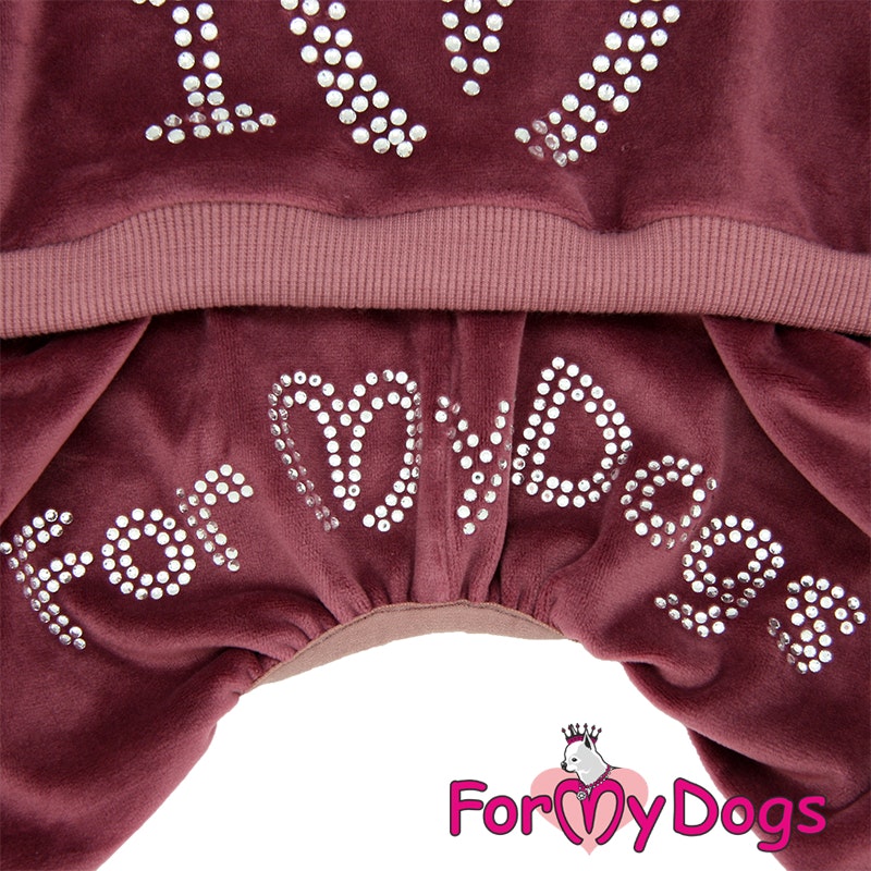 Suit Mysdress Pyjamas overall "Bourdeaux" Unisex "For My Dogs"