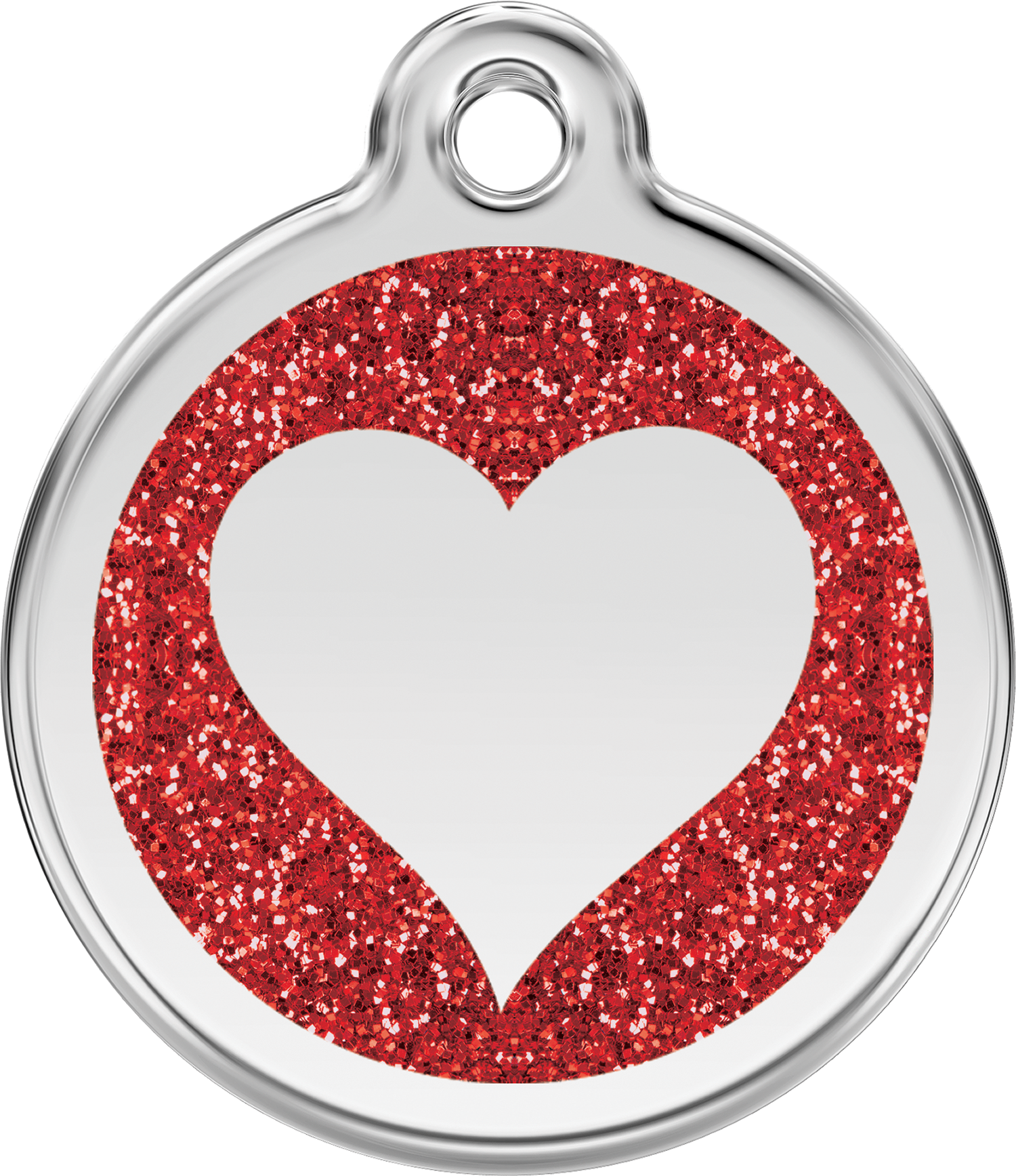 Dog Tag/Id-Bricka Hjärta Glitter