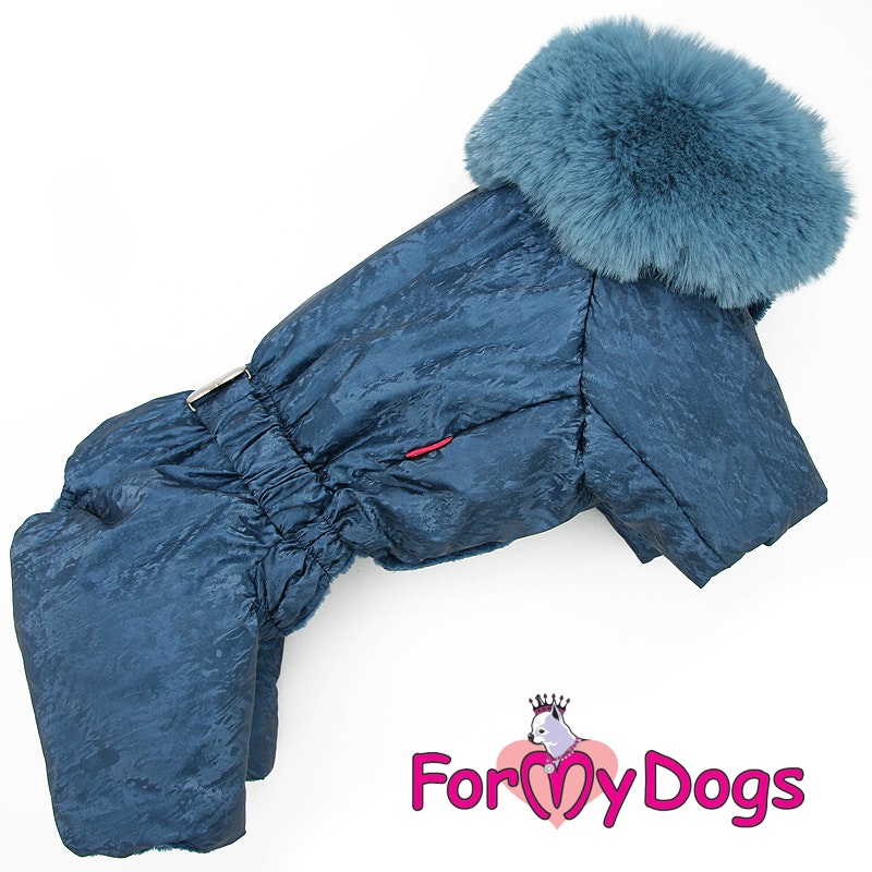 Varm Vinteroverall "Blå Flashig" Hane "For My Dogs"