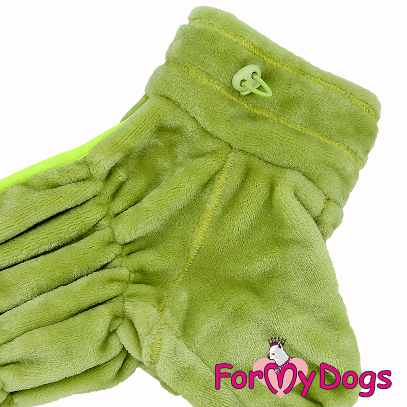 Varm Plysh/Fleece Overall "Lime Fluff" Tik "For My Dogs"
