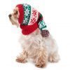 Mössa Christmas Snowflakes Red & Green Alpaca Dog Hat "Alqo Wasi Peruvian Dogwear"