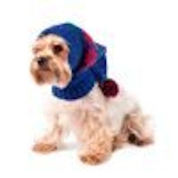 Mössa Christmas Snowflakes Blue Alpaca Dog Hat "Alqo Wasi Peruvian Dogwear"