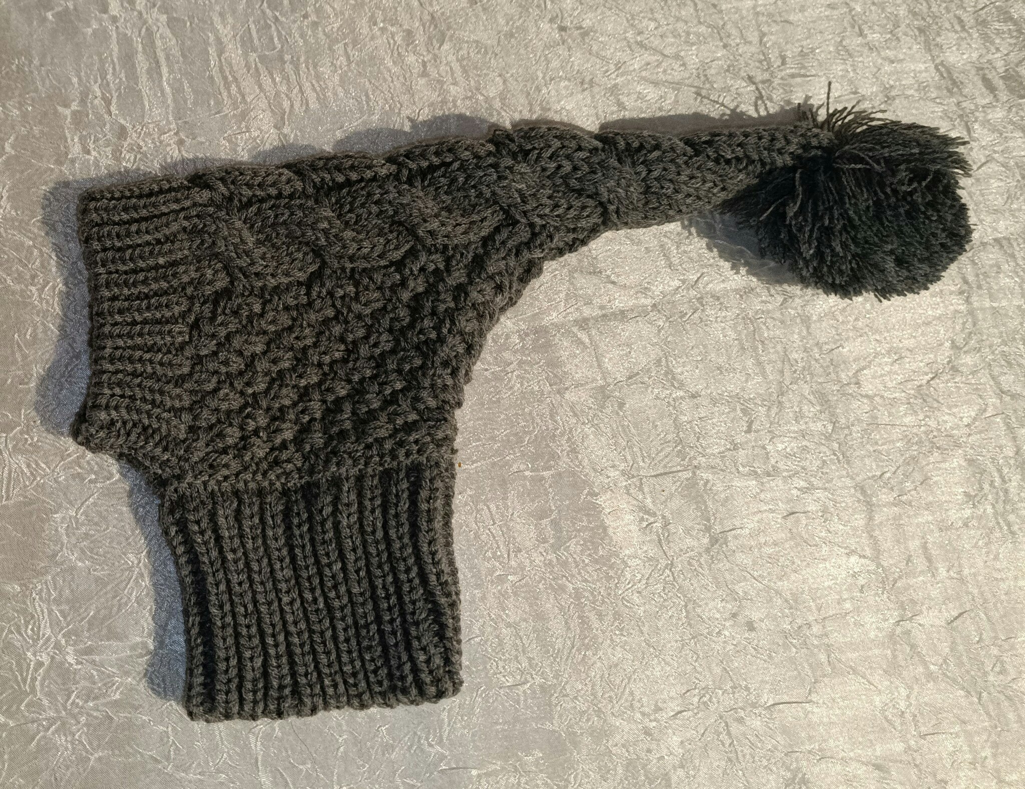 Mössa Grå Stickad
