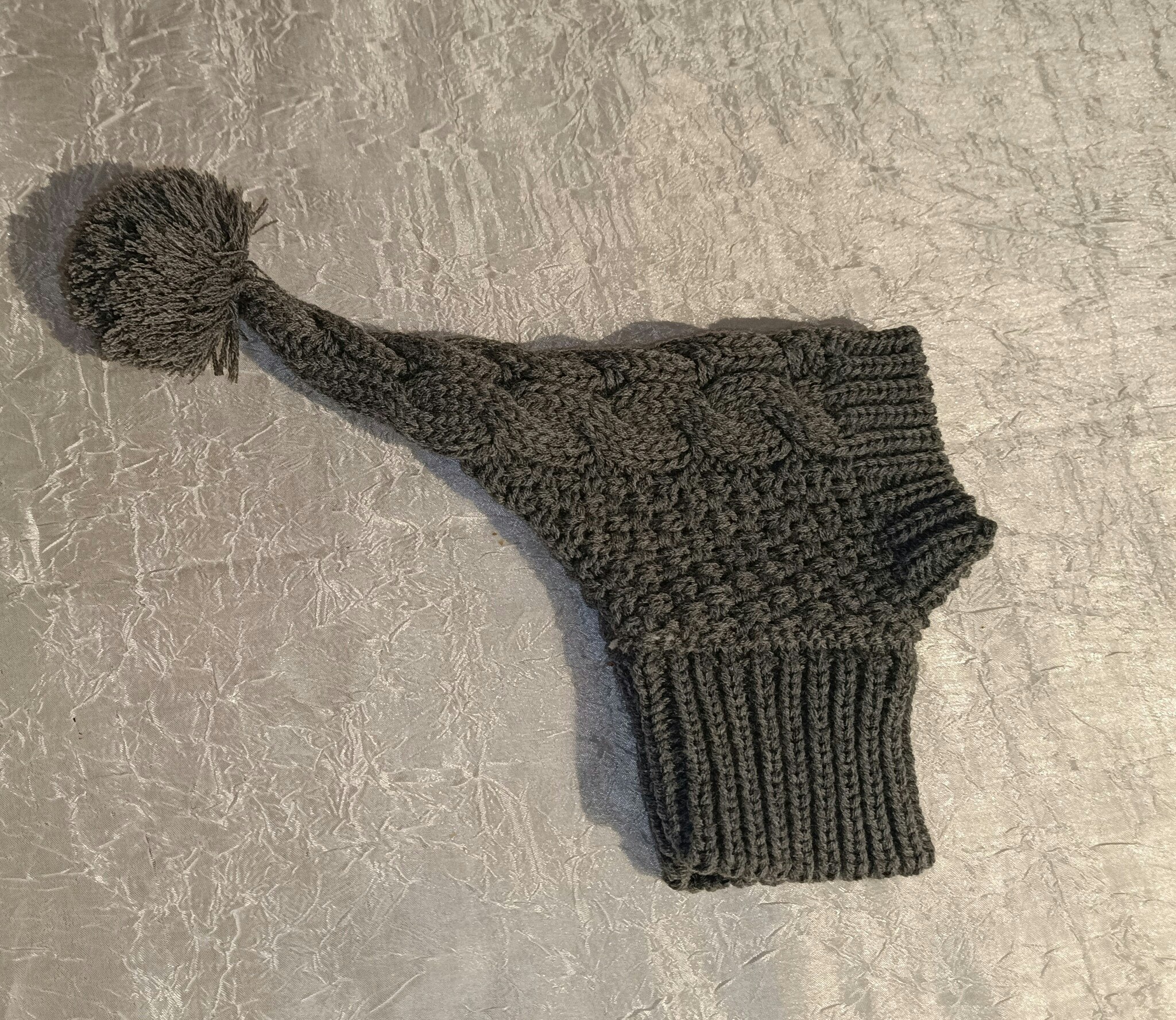 Mössa Grå Stickad