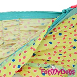 Duster tunn skyddsoverall "Yellow Squares" Tik "For My Dogs"