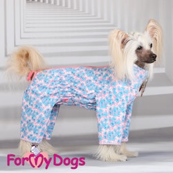 Duster tunn skyddsoverall " Pink flower " Tik "For My Dogs"