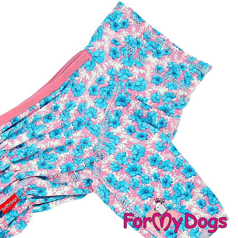 Duster tunn skyddsoverall " Pink flower " Tik "For My Dogs"