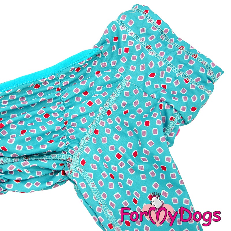 Duster tunn skyddsoverall "turquoise" Hane "For My Dogs"
