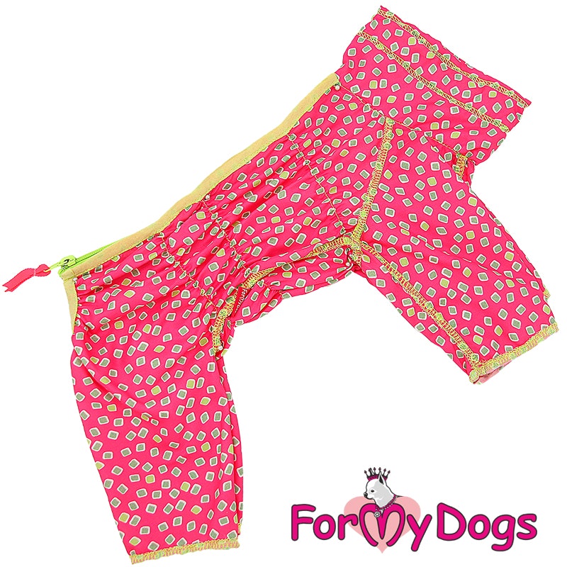 Duster tunn skyddsoverall "pink squares" Tik "For My Dogs"