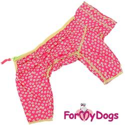 Duster tunn skyddsoverall "pink squares" Tik "For My Dogs"