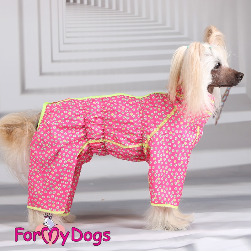 Duster tunn skyddsoverall "pink squares" Tik "For My Dogs"