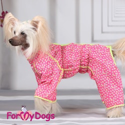Duster tunn skyddsoverall "pink squares" Tik "For My Dogs"