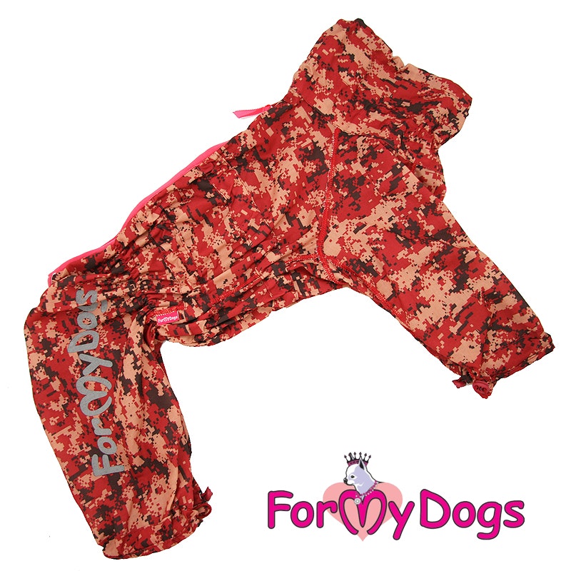 Duster tunn skyddsoverall "Red/Military" Tik "For My Dogs"