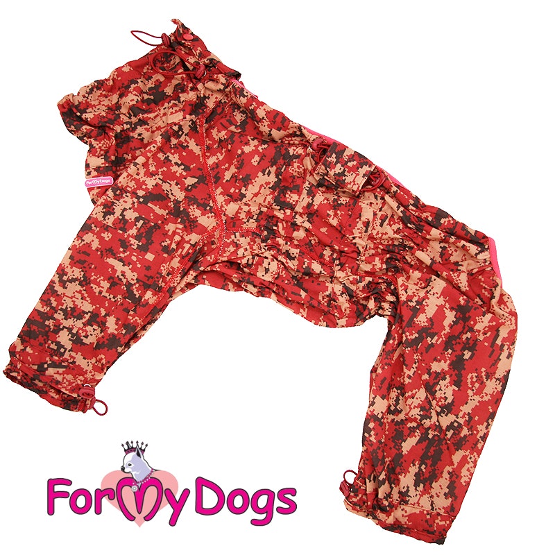 Duster tunn skyddsoverall "Red/Military" Tik "For My Dogs"