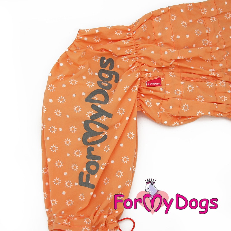 Duster tunn skyddsoverall "orange stars" Tik "For My Dogs"