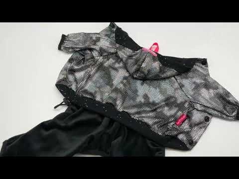 Mysdress Suit Pyjamas overall "Black/Gray" Unisex "For My Dogs"