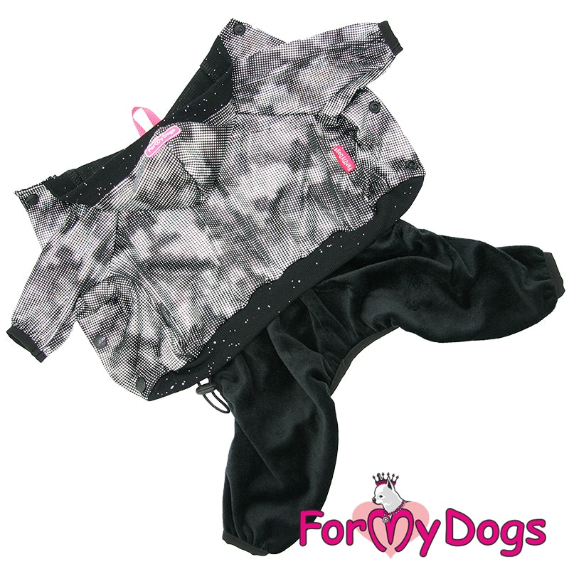 Mysdress Suit Pyjamas overall "Black/Gray" Unisex "For My Dogs"